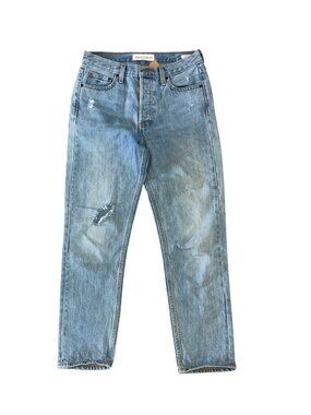Aritzia Denim Forum Ex Boyfriend Jeans Womes Size 26 Distressed Light Wash